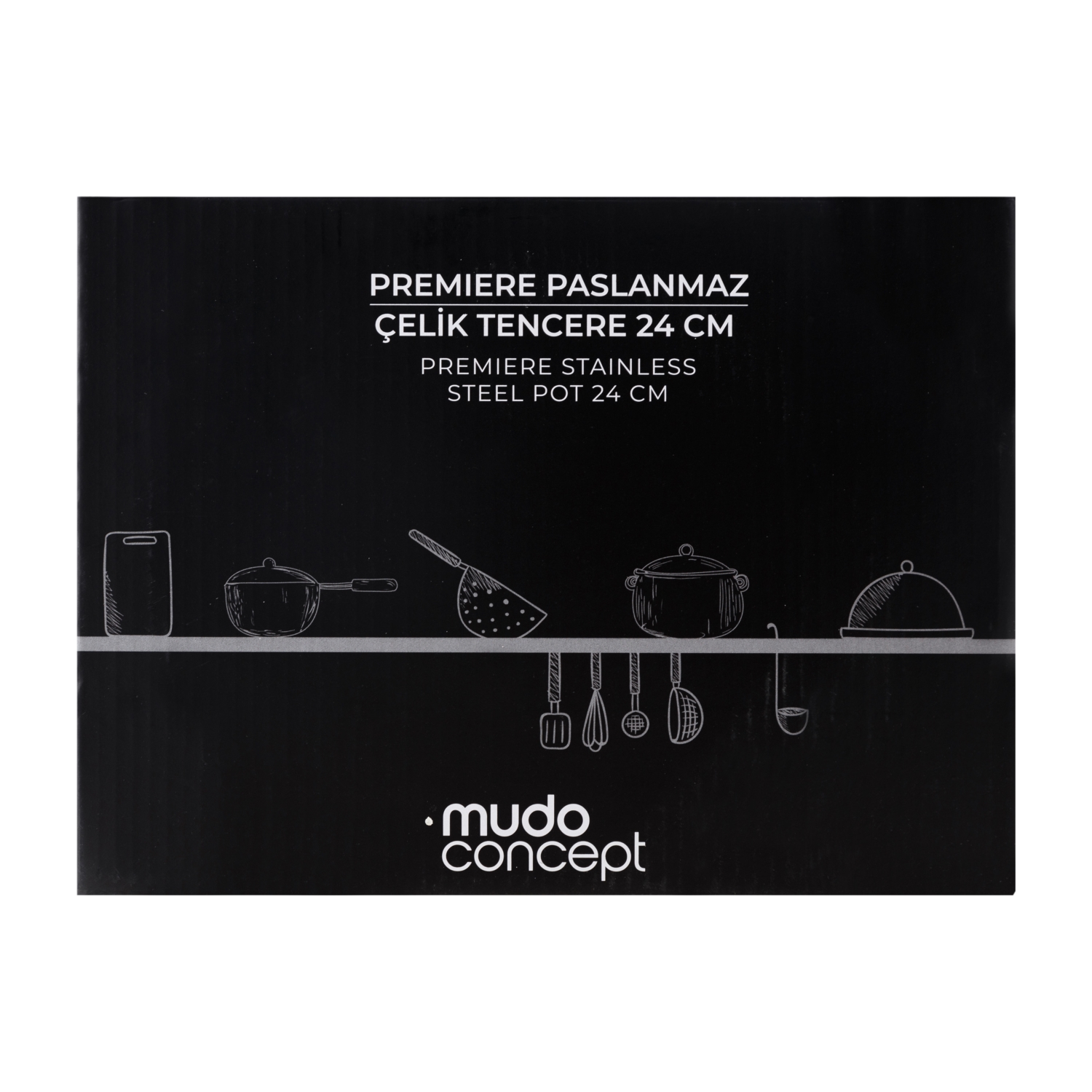 PREMIERE STAINLESS STEEL BASIK TENCERE 24 CM 
